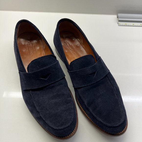 Massimo Dutti Blue Suede Loafers